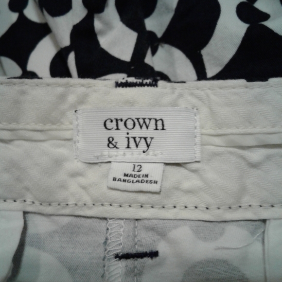 Crown  & Ivy  navy and white design shorts - Picture 4 of 4